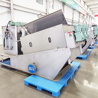 IEPP Manufacturer WWTP STP Solid Liquid Separation Machine Mud Cake Sluding Dewatering Multi Disc Screw Press Sludge Dehydrator