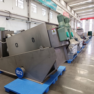 IEPP Factory Manufacturer Wastewater Treatment Plant Multi Disc Screw Press Dehydrator STP DAF Sludge Mud Dewatering Machinery