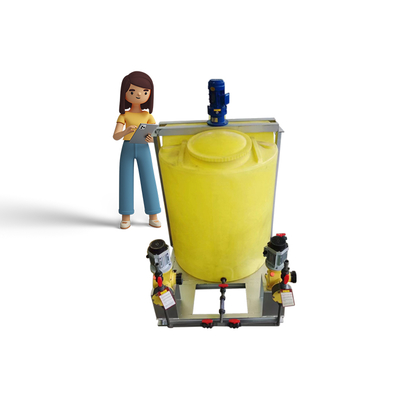 IEPP Portable Manual Automatic PE Plastic Chemical Dosing Storage tank PAC PAM Wastewater Treatment Equipment With Metering Pump