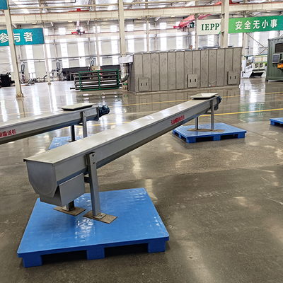 Sludge Conveying Equipment Shaftless Screw Conveyor Farms Manufacturing Plants Retail Hotels Pump Motor PLC Bearing Gearbox