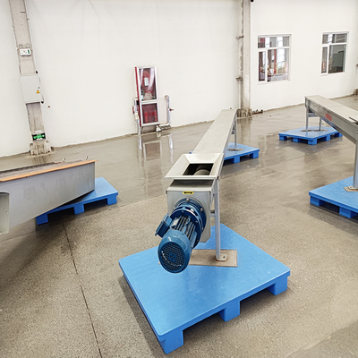 SS304 WWTP Industrial Spiral Machine Mud Cake Transfer Horizontal Shaftless Screw Sludge Conveyor Unit Pump Motor PLC-for Farms
