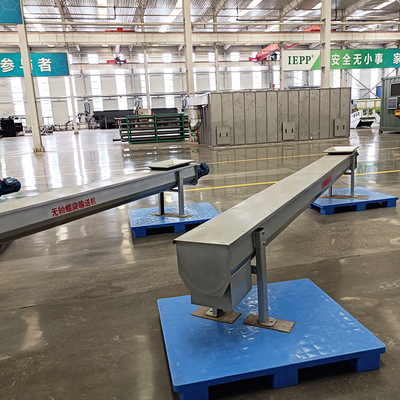 SS304 WWTP Industrial Spiral Machine Mud Cake Transfer Horizontal Shaftless Screw Sludge Conveyor Unit Pump Motor PLC-for Farms