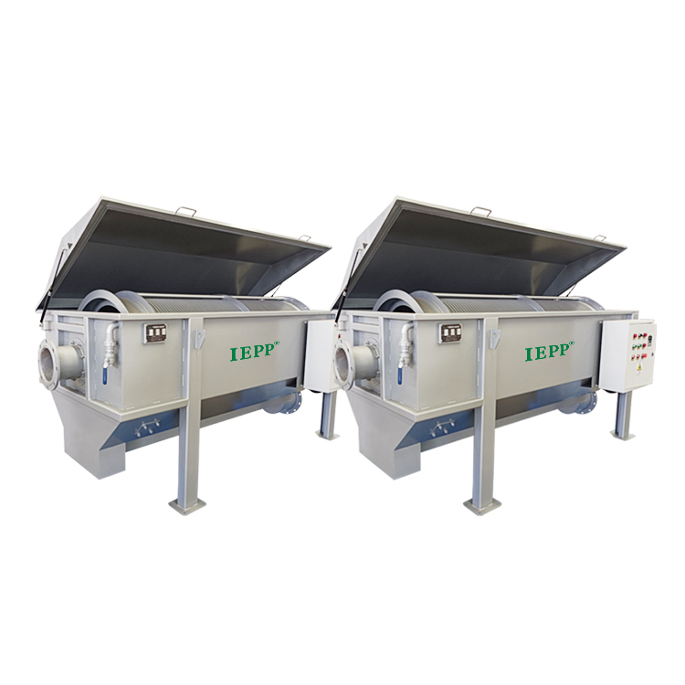 IEPP Manufacturer Ss316 10 Micron Mesh WWTP STP Wastewater Treatment Fiber Filter Recycling Water Automatic Rotary Drum Screen